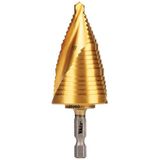 Klein Tools 25960 Kademeli Matkap Ucu, 7/8 ila 1-3/8-İnç, Spiral Çift Yivli Kesim, İnce Metal, Plastik, Alüminyum, Ahşap, 1/4 inç Altıgen Şaft, VACO