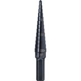 Klein Tools KTSB01 kademeli matkap ucu çift oluklu #1, 1/8 ila 1/2 inç, iyi okunabilir işaretler ve hedef diskleri, 3/8 inç altıgen şaft