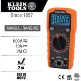 Klein Tools MM325 Dijital Multimetre 600V - Turuncu - Siyah