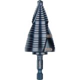 Klein Tools QRST15 Kademeli Matkap Ucu, Hızlı Çıkarma Spiral Çift Akışkanlı, 17/8-1-3/8 inç, Altıgen Şaft, Kesme Çelik, Ahşap, Plastik, Alüminyum