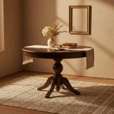 Kleinhaus Furniture Elegansia Ahşap Açılır Masa, Klasik Ayak, Perdeli Masa Tablası - 100