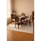 Kleinhaus Furniture Elegansia Ahşap Açılır Masa Takımı, 4 Adet Lilia Sandalye - Ceviz