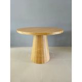 Kleinhaus Furniture Eliar Meşe Kaplama Yuvarlak Ahşap Yemek Masası - Çap: 100cm