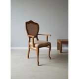 Kleinhaus Furniture Lilia Kollu Ahşap Sandalye, Hazeranlı Ahşap Yemek Sandalyesi, Klasik Tasarım - Ceviz