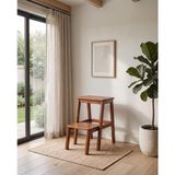 Kleinhaus Furniture Massy Masif Ahşap Merdiven Tabure - Açık Ceviz