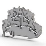 Klemsan 307579 4 mm Gri 1 Giriş 1 Çıkış İki Katlı Klemens
