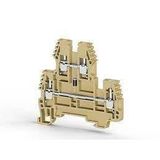 Klemsan 317100 2.5 mm Bej İki Katlı 1 Giriş 1 Çıkış Klemens