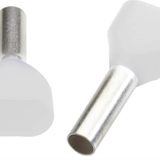 Klemsan 572020 0.75 mm Beyaz Çift Girişli İzoleli Yüksük