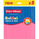 Klen Hauss Renk Renk Temizlik Bezi 5'li Set Süper Emici Toz ve İz Bırakmayan - Çok Renkli