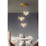 Kleopatra Model 3 Lü Gold Kaplama Metal Salon Mutfak Oturma Yatak Odası Modern LED Sarkıt Avize