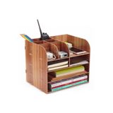 KLES AHŞAP A4 Evrak Rafı Masaüstü Organizer Dosya Düzenleyici Ahşap Organizer-4