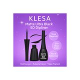 KLESA Matte Ultra Black 5D Dipliner – Suya Dayanıklı, Gün Boyu Kalıcı, Yoğun Siyah