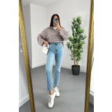 kleshus Ganikus Jnswrld Kar Mom Mavi Rahat Kadın Solmaz Jeans Pantolon