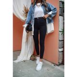 Kleshus Ganikus Mia Kadın Rahat Kalıp Skinny Jean Pantolon- Dar Siyah