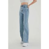 Kleshus Ganikus Tanya Kar Salaş Mavi Palazzo Kadın Jeans Pantolon New
