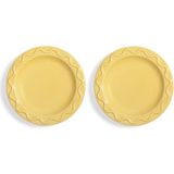 Klevering Mochi Sarı Porselen 2'li Küçük Boy Tabak Seti 17,5 cm - Standart