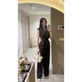 Klex Kuşaklı Kruvaze Yelek Pantolon Takım 5052