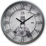 Klik Hisar Deniz Feneri Duvar Saati - Gri - 40 cm