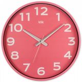 Klik K-Simplex Plastik Kasa Pembe Renkli 37.5 cm Çaplı Joy Serisi Modern Sessiz Saniye Mekanizmalı Duvar Saati