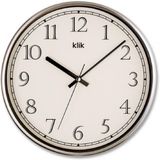 Klik Slim Plastik Kasa Metalik Renkli 30.5 cm Çaplı Modern Sessiz Saniye Mekanizmalı Duvar Saati