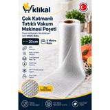 Klikal 20 Cm 5 Metre Çok Katmanlı Ev Tipi Rulo Vakum Poşeti