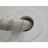 Klima Borusu Delik Kapatma Dekoratif Kapak, 11 cm Çap, Bej ve Beyaz, Plastik, Isı Yalıtımı