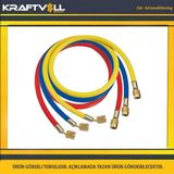 Klıma Gaz Basma Hortumu 2500 Mm F 3-8 X F 3-8 45° Mavı Teflon - Kraftvoll 19015127