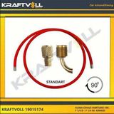 Klıma Gaz Basma Hortumu 4000 Mm F 1-4 D - F 1-4 90° Kırmızı Standart - Kraftvoll 19015174