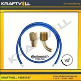 Klıma Gaz Basma Hortumu 4000mm F 3-8 D - F 3-8 90° Mavı Contınental - Kraftvoll 19015187