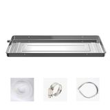 Klima için kondens toplama haznesi, evrensel paslanmaz çelik toplama haznesi seti, split klima sistemleri ve ısı pompaları için tahliye hortumlu