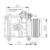 KLIMA KOMPRESOR BMW M52 M50 E36 91-98 M60 E34 92-96 NRF 32048