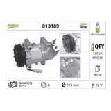 KLIMA KOMPRESORU BERLINGO C2 C3 C3 II C3 PLURIEL NEMO FIORINO P1007 BIPPER TU3A TU3JP NEMO BIPPER VALEO 813189