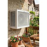 Klima Motoru/Dış Ünite Gizleme/Koruma Kafesi L 120X62x110(H) Açısız Condor Beyaz
