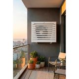 Klima Motoru/Dış Ünite Gizleme/Koruma Kafesi L 120X62x110(H) Alüminyum Radius Beyaz