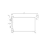 Klima Radyatoru Kondenseri Ford Ranger 98 06 2.5 Td 525x292x16 Oto.-mek.