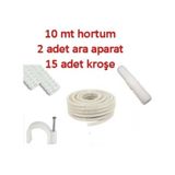 Klima Su Tahliye Hortumu 10 Metre + 2 Ek Parça + 15 Adet Kroşe