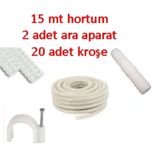 Klima Su Tahliye Hortumu 15 Metre + 2 Ek Parça + 20 Adet Kroşe