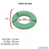 Klingrit Conta Yeşil (20 Adet) 15*08*0,2