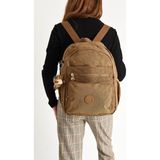 Klinkır Hafif Kadın Sırt Çantası 38*28 cm Günlük Kullanım Için Ideal Çok Cepli - 38 x 28 cm - Taba