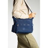 Klinkır Kadın Omuz Çantası Çok Cepli 30*20 cm Su Itici Kumaş Bayan Çapraz Askılı Postacı Çanta - 30 x 20 cm - Lacivert