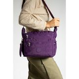 Klinkır Kadın Omuz Çantası Çok Cepli 30*20 cm Su Itici Kumaş Bayan Çapraz Askılı Postacı Çanta - 30 x 20 cm - Mor