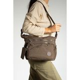 Klinkır Kadın Postacı Çanta Çok Cepli 25*20 cm Su Itici Kumaş Bayan Çapraz Askılı Omuz Çantası - 25 x 20 cm - Kahverengi