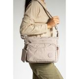 Klinkır Kadın Postacı Çanta Çok Cepli 25*20 cm Su Itici Kumaş Bayan Çapraz Askılı Omuz Çantası - 25 x 20 cm - Krem