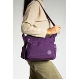 Klinkır Kadın Postacı Çanta Çok Cepli 25*20 cm Su Itici Kumaş Bayan Çapraz Askılı Omuz Çantası - 25 x 20 cm - Mor