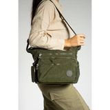 Klinkır Kadın Postacı Çanta Çok Cepli 25*20 cm Su Itici Kumaş Bayan Çapraz Askılı Omuz Çantası - 25 x 20 cm - Yeşil