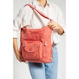 Klinkır Kumaş Ister Sırt Ister Omuz Ister Çapraz Askılı Fonksiyonel Kullanım Kadın Çantası 30*30 cm - 30 x 30 cm - Turuncu