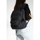 Klinkır Kumaş Kadın Sırt Çantası Hafif Yağmur Geçirmez Günlük Kullanım Için Ideal 37*27 cm - 37 x 27 cm - Siyah