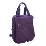Klinkır Kumaş Kadın Sırt Çantası Kapaklı Çok Cepli Hafif Yağmur Geçirmez Kumaş 35*30 Cm