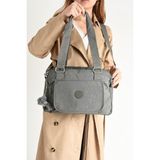 Klinkır Omuz Çantası Çok Cepli Hafif Kumaş Çapraz Postacı Çanta 30*25 cm Günlük Kullanıma Uygun - 30 x 25 cm - Gri