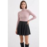 Klins Kids Kadın Balıkçı Yaka Fit Kesim Triko Pembe Kazak - 36
